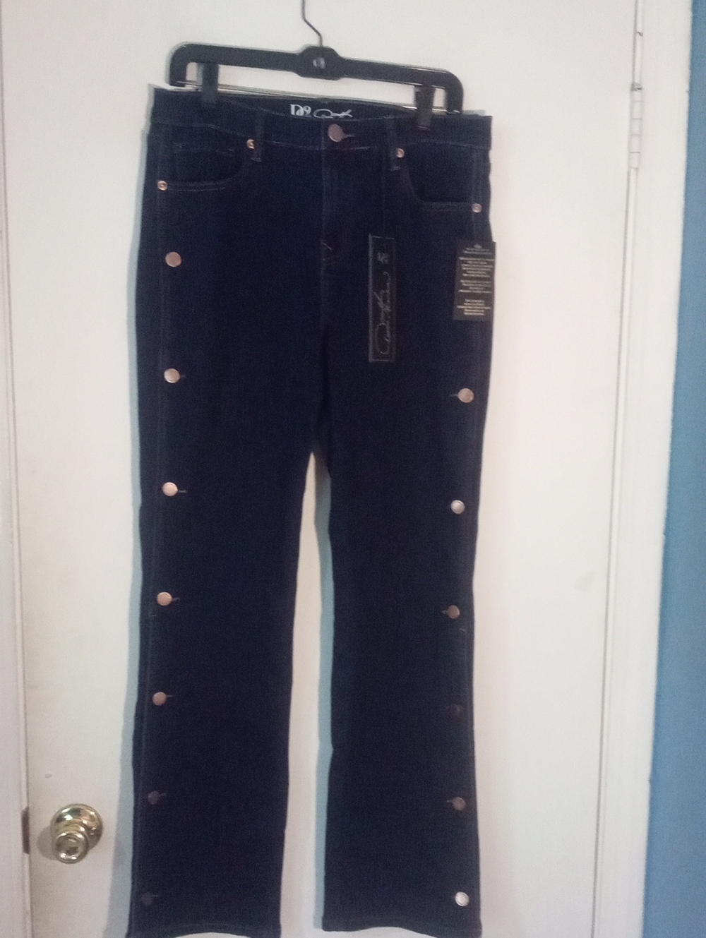 Dg2 Gilman Dark BlueJeans Sz 6P NWT $79 Button Trim